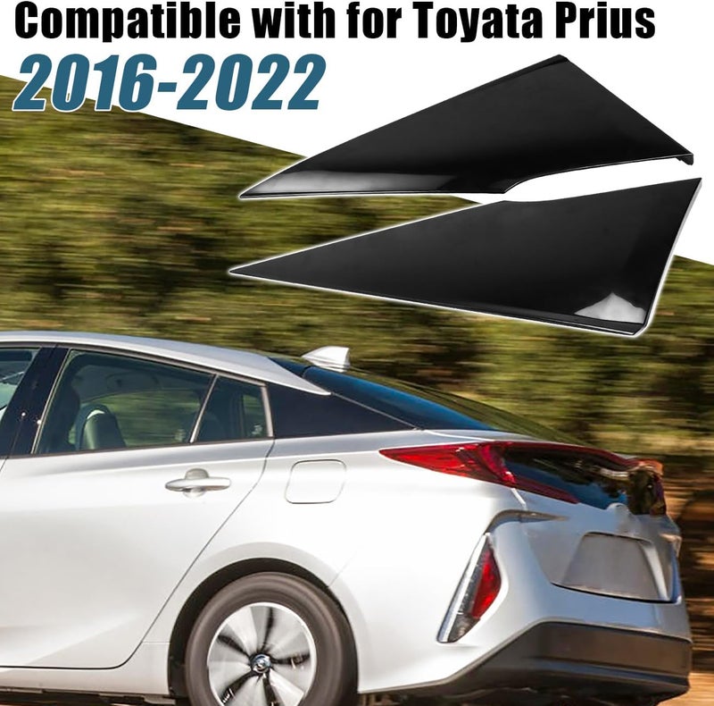 DSISIMO Rear Quarter Molding Cover Side Window Louver Compatible with for Toyota Prius Prime AWD-e 2016-2022 Triangular Cover Plate Replacement for 62505-47012 62505-47011 62506-47011 62506-47012 - Image 2